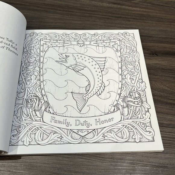 2015 The Official Game Of Thrones Coloring Book George R R Martin Clean Pages - Picture 14 of 16